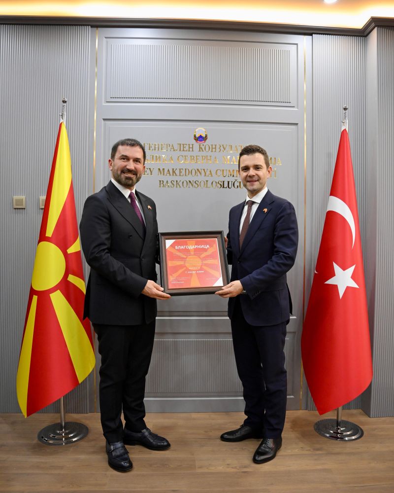 Kuzey Makedonya Dışişleri Bakanlığı’ndan Anlamlı Teşekkür ve Plaket Takdimi